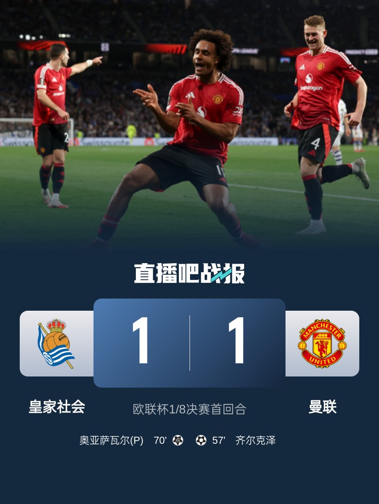 能否拿下歐聯(lián)杯？曼聯(lián)本賽季歐聯(lián)杯繼續不敗，9場(chǎng)5勝4平